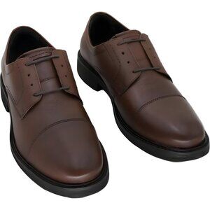 Johnston Murphy Beasley Cap Toe Oxfords Full Grain Leather Brown Size 10 M